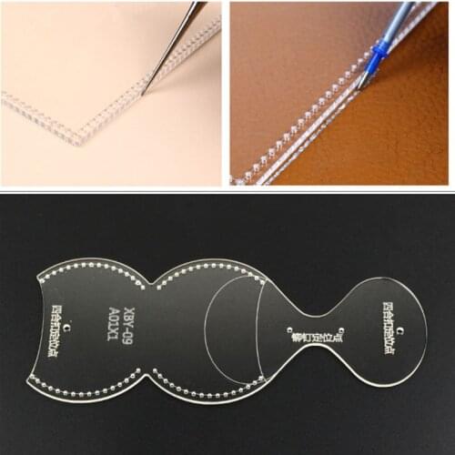 Acrylic Clear DIY Tool Leather Mini Wallet Coin Purse Pattern Stencil Template Mold Leathercraft