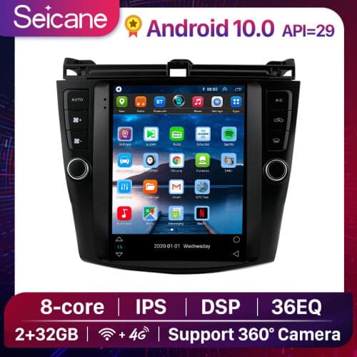 Seicane Car Multimedia Player For 2003-2007 Honda Accord 7 Android 9.1 HD 1024*768 Touchscreen Bluetooth Wifi GPS Navigation