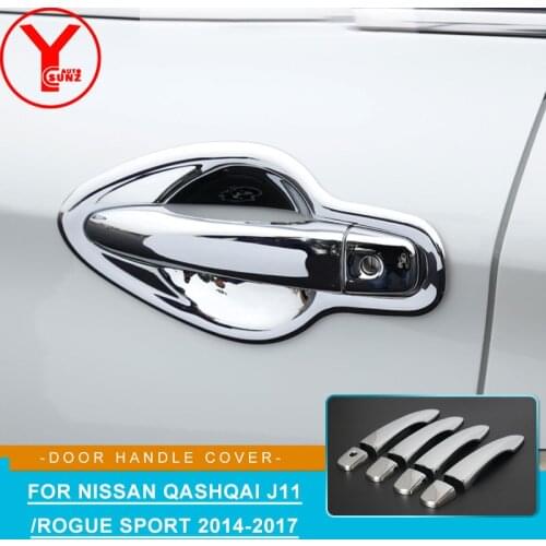 YCSUNZ chrome door handle protector ABS car accessories For Nissan Qashqai j11 Rogue Sport navara np300 2014 2015 2016 2017 2018