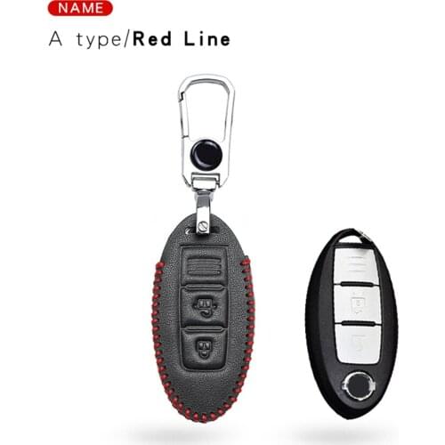 Genuine Leather Key Case For Infiniti Q30 Q50 Q70 FX EX FX35 QX70 G35 Q60 G37 FX37 Key Smart Protector Cover Holder Car Key Ring