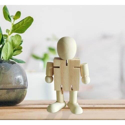 Wooden Manikin Man Action Figures Model Painting Artist Drawing Sketch Mannequin DIY Puppet Robot Movable Limbs childrenToys