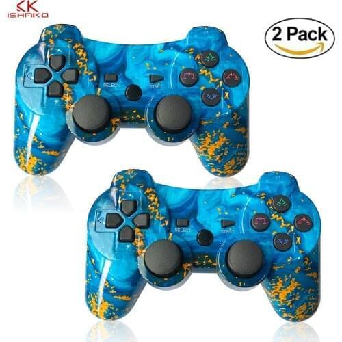 For Sony PS3 Controller Wireless Bluetooth for Playstation3 Controller for Dualshock4 Vibration Joystick Gamepad New Style Ocean