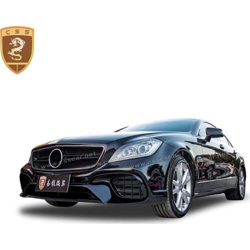 CSSYL Exclusive Supply For BENZ CLS Class High Quality PU Front Bumper Carbon Fiber Rear Diffiser Upgrade CLS65 Car Accessories