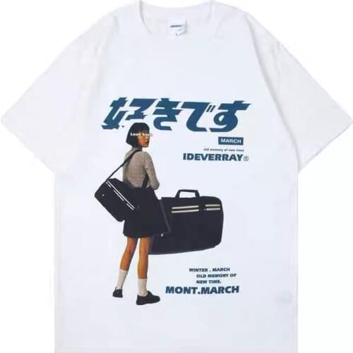 Japanese Style Anime Oversized T-shirt Streetwear Graphics Tee Anime T-shirt Female Hiphop Casual Women T Shirt Ladies Clothing