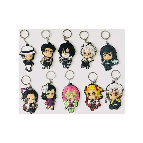Kimetsu no Yaiba 10Style Fashion Anime Toy Figures Keychain Cartoon Keyholder Birthday Unisex Gifts New