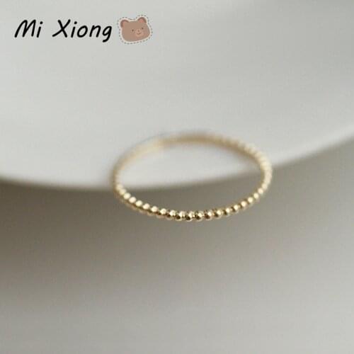 Mi Xiong Real 925 Sterling Silver Rings for Womens Luxury Jewelry Thin Cute Simple Wedding Engagement Elegant Classic Trendy