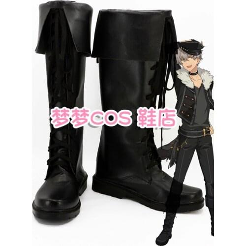 Ensemble Stars Cosplay Ogami Koga PU Boots Shoes Halloween Cosplay Prop Custom Made