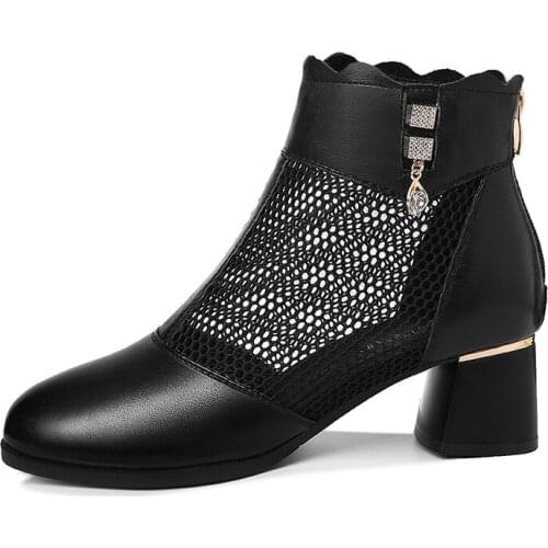 Round Toe Thick Heel Summer Shoes, Back Zipper Solid Color WomenS Shoes, Platform WomenS Shoes