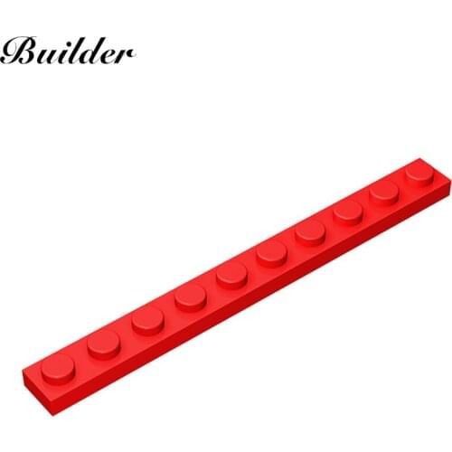 Little Builder 4477 MOC Thin Figures Bricks 1x10 Dots 10pcs Building Blocks DIY Creative Assembles Particles Toys for Children