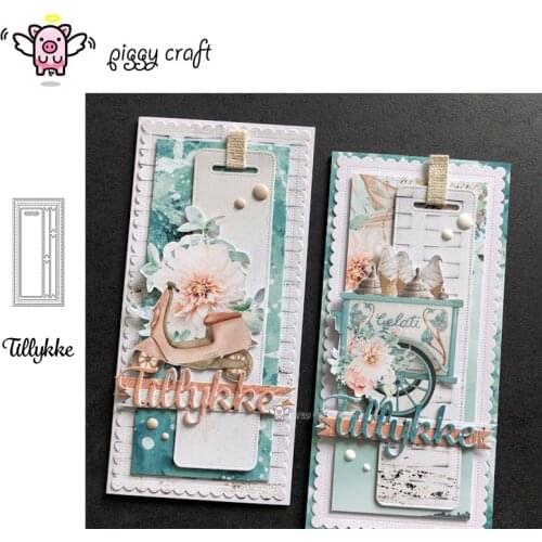 Piggy Craft metal cutting dies cut die mold Letter tag label frame Scrapbook paper craft knife mould blade punch stencils dies