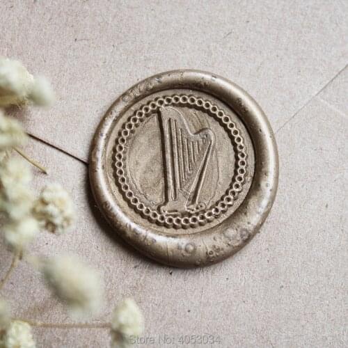HARP Wax Stamp Seal Sealing Kit Music instrument Wedding Invitation Seals W262