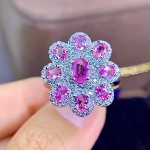 New Coming Natural and Real sapphire ring 925 sterling silver Fine handworked jewelry Finger rings