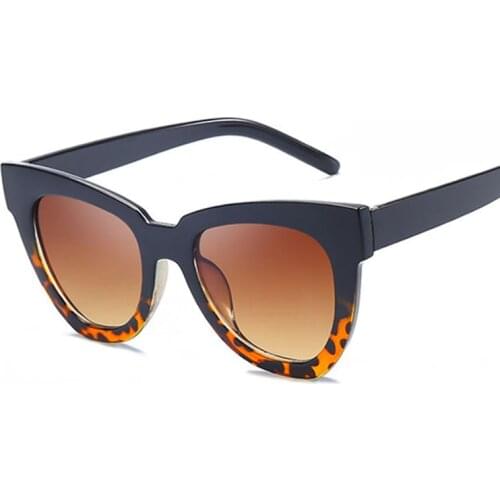 New Cat Eye Women Sunglasses Tinted Color Lens Vintage Shaped Sun Glasses Female Eyewear Black Sunglasses Brand Designer