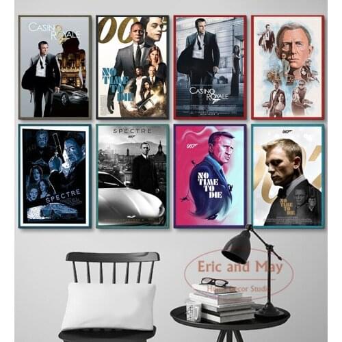 Classic Movies 007 Posters And Prints Canvas Painting Wall Pictures For Living Room Abstract Decorative Home Decor Plakat