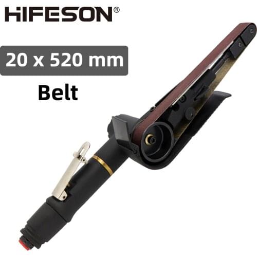 HIFESON Pneumatic Sanding Belt Machine 2" 20*520mm for Grinding and Polishing Iron Plate Wood Plastic