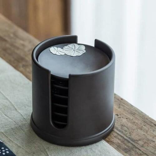 Japanese Style Handmade Natural Wood Coasters Heat-Resistant Mug Mat Cup Pad Coffee Tea Hot Drink Placemat Kitchen Table Decor