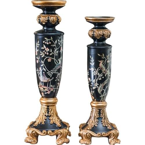 Candle Holders Decoration Lantern Light Wedding Centerpieces Candelabra Wooden Candlestick Christmas Gold Home Decor 50XX053