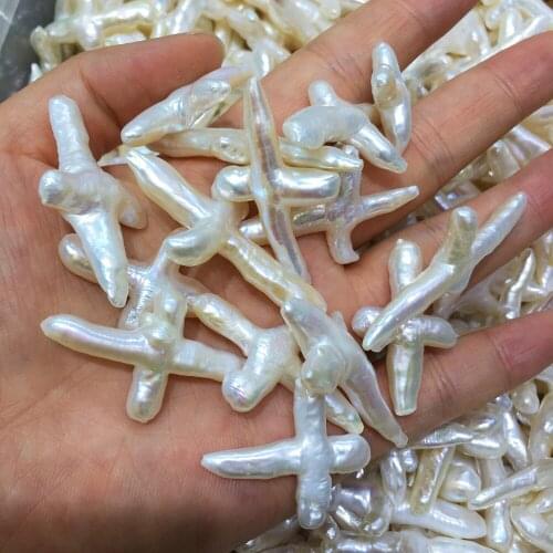 1 piece Natural Freshwater Pearl Pendant Cross shape Pendants for Jewelry Making DIY Necklace Accessories Free Making Necklace