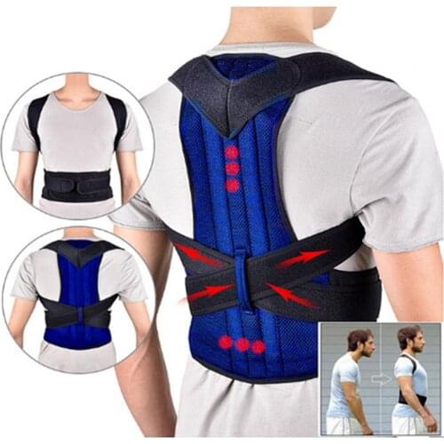 Back Brace Belt Correct Posture Adjustable Buckles Lightweight Ergonomic Adult Correction Belt for Man