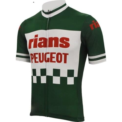 Retro rians cycling jerseys summer men short sleeve green bike wear jersey road jersey cycling clothing cycling top