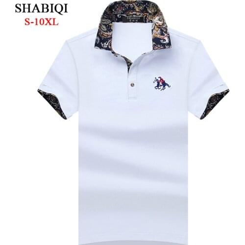 SHABIQI Classic Brand Men shirt Men Polo Shirt Men Short Sleeve Polos Shirt T Designer Polo Shirt Plus Size 6XL 7XL 8XL 9XL 10XL