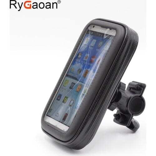 RyGaoan Bicycle Motorcycle Phone Holder telephone Support For Moto Stand Bag For Iphone Mobile GPS Bike Holder Waterproof Cover