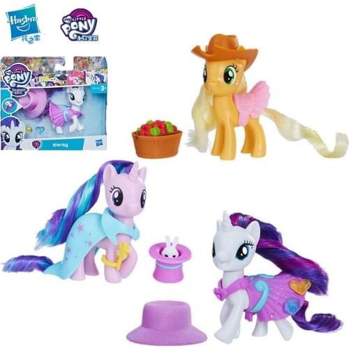 My Little Pony Figures Rarity AppleJack Dolls Cute Friendship Is Magic Action Figure Toy Accessories Set Girls Birthday Gift