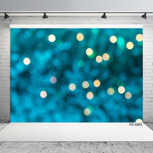 Blue Glitter Flare Bokeh Photography Backdrop Vinyl Backgrounds for Lovers Children Prom Party Baby Shower Photoshoot Fond Photo
