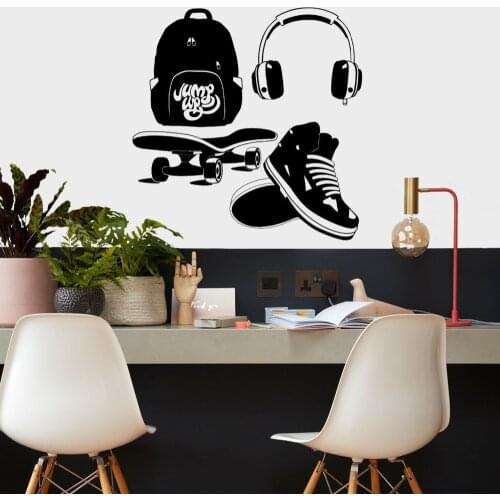 Skater Starter Pack Wall Art Decal Sticker For Home Living Decoration Removable A002798