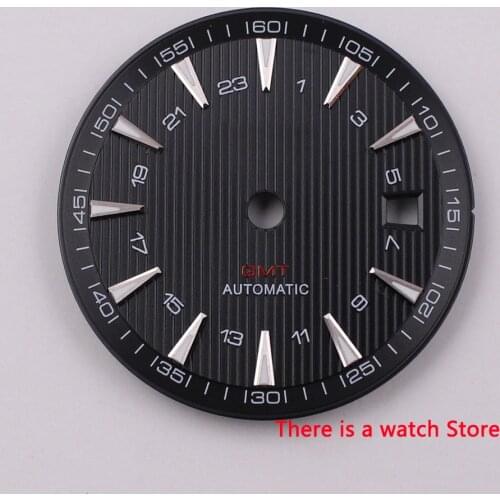 31mm Bliger blue black white watch Dial luminous Fit ETA 2836/2824 DG2813/3804 Miyota 8215 821A 8205 automatic movement