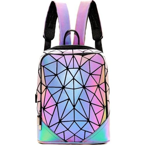 Luminous Backpacks Women shoulder bag Lady backbag girls Bagpack Mochilas Female backpack holographic laser Travel Bag