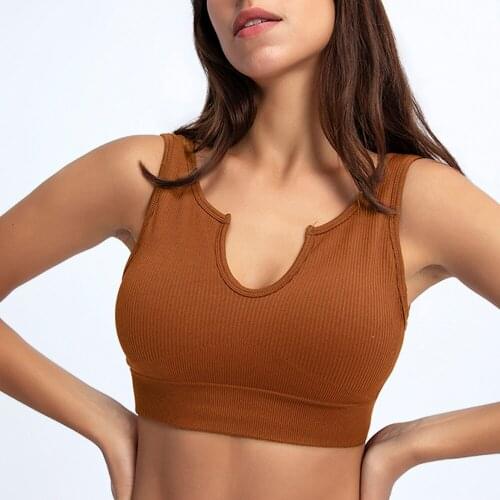 U-shaped Sports Bra For Women Gym Fitness Crop Top Push Up Solid Jogging Gym Women Girls Underwear Running Yoga Sport Tops
