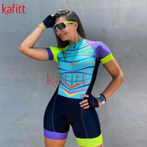 Kafite New Ladies Bicycle Clothes Summer Short-sleeved Professional Triathlon Sportswear Tight-fitting Riding Racing Suit