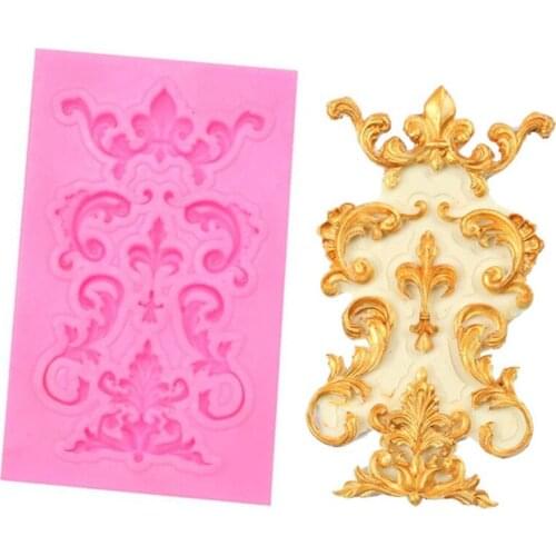 Pastry Tools 1PC Silicone Soap Mold Retro Border Fondant Cake Chocolate Mold Kitchen Accessories Cooking Cake Random Color