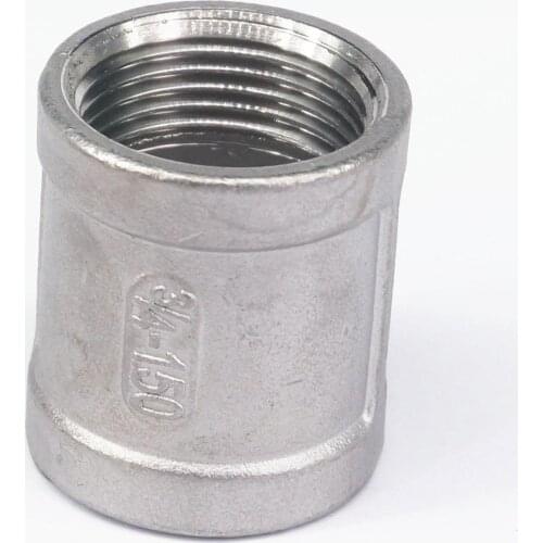 3/4" BSP Equal Female Thread Casting 304 Stainless Pipe Fitting Coupling Connector water oil air
