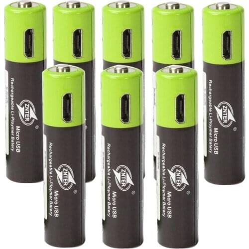 AAA 8pcs 1.5V 3A Rechargeable Battery 600mAh USB Rechargeable Lithium Polymer Battery Quick Charging