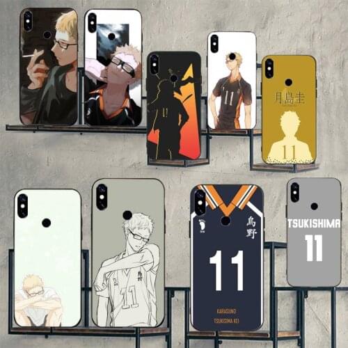 Tsukishima kei Haikyuu anime series Phone Case For Xiaomi Mi Redmi Note 7 8 9 pro 8T 9T 9S 9A 10 Lite pro