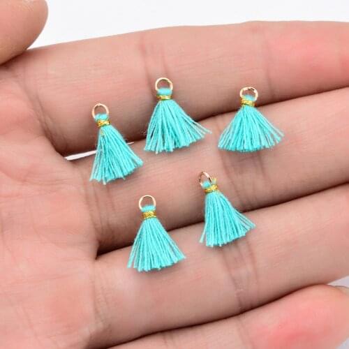 20pcs/Lot New Multicolor Handmade Tassel Charms For Jewelry Making 1CM Mini Cotton Tassel Necklace Earrings DIY Jewelry Findings