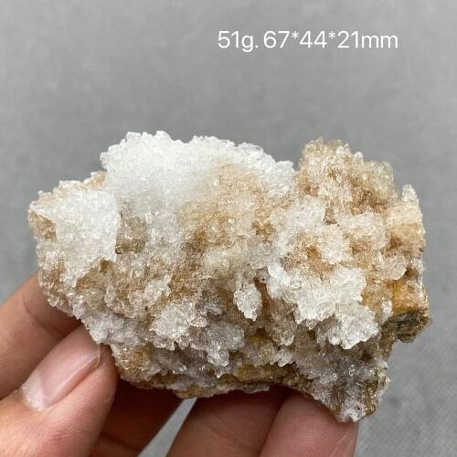 Natural white fluorine aluminum gypsum and fluorite symbiosis crystal free shipping