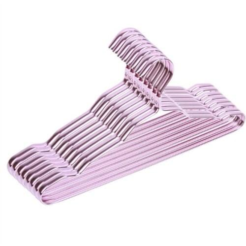 New 100pcs/lot Aluminum Alloy Drying Racks Home Seamless Hanger Anti-slip Clothing Hanger Anti-rust Windproof Dress Cloth Rack