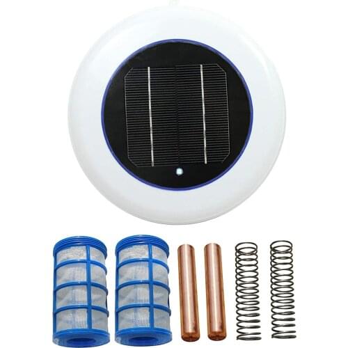 Solar Power Swimming Pool Water Purifier Solar Pool-Ionizer Swimming Pool Water Cleaner Kill Algae & Chlorine for Spa Hot Tub