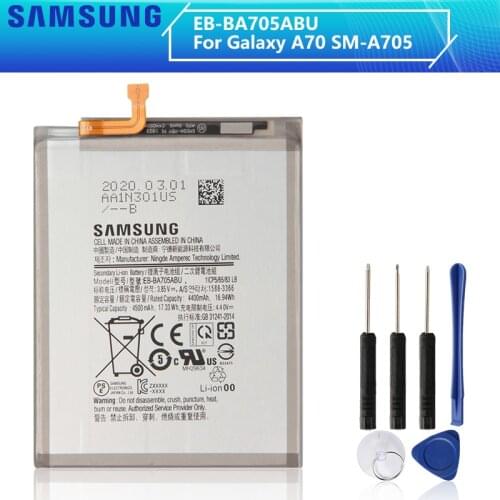 SAMSUNG Original Battery EB-BA705ABU For SAMSUNG GALAXY A70 A705 SM-A705 4500mAh Authentic Battery