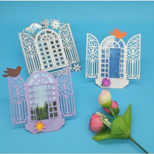 Window, openable European style window metal cutting mold, scrapbook, photo frame, photo album decoration, DIY, handmade artwork