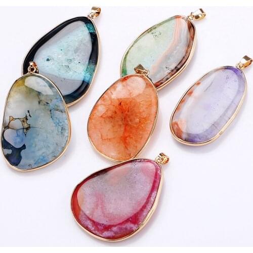 Natural stone necklace pendant Popular ladies sweater chain jewelry pendant For jewelry making DIY necklace accessories