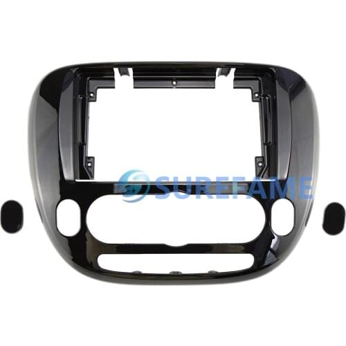 9 inch Car Fascia Radio Panel for KIA Soul 2013-2019 (Manual A/C) Dash Kit Install Facia Console Bezel Adapter 9inch Plate Trim
