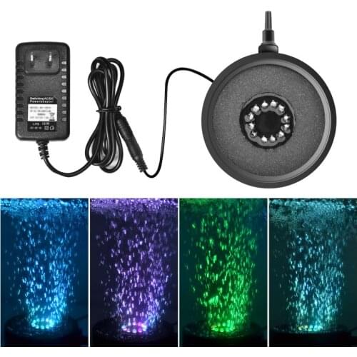 Aquarium Lighting 4 Inch Waterproof RGB 12 LED Underwater Lamp Submersible Light for Fish Tank