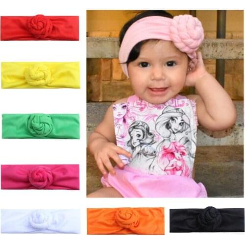 Baby Girls Spiral Knot Headband Cotton Children Girls Elastic Hair bands Turban Bows for Girl Headband Hair Accessories