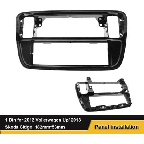 Single DIN Car Radio Fascia For 2012 Volkswagen Up/ 2013 Skoda Citigo Stereo Panel Dash Trim Kit Installation Frame Bezel