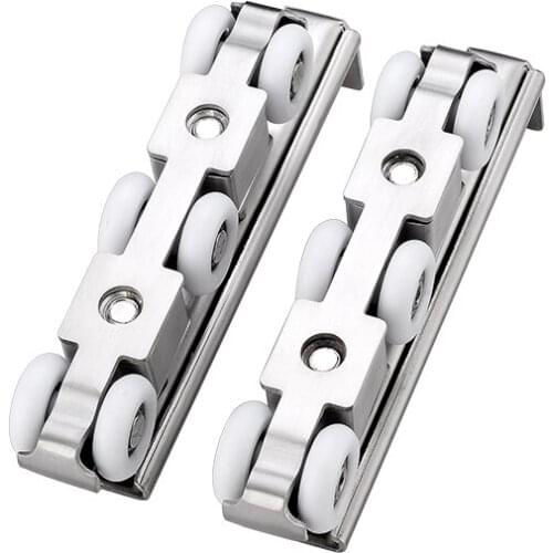 Door roller muted wooden furniture sliding door pulley kitchen toilet hanging track nylon wheel glass bearing door hardware