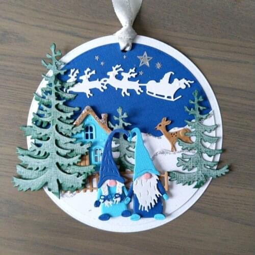 Christmas Little Puppet Set Metal Cutter Mold Diy Scrapbook Carbon Steel Knife Mold dies scrapbooking metal die cuts new 2020